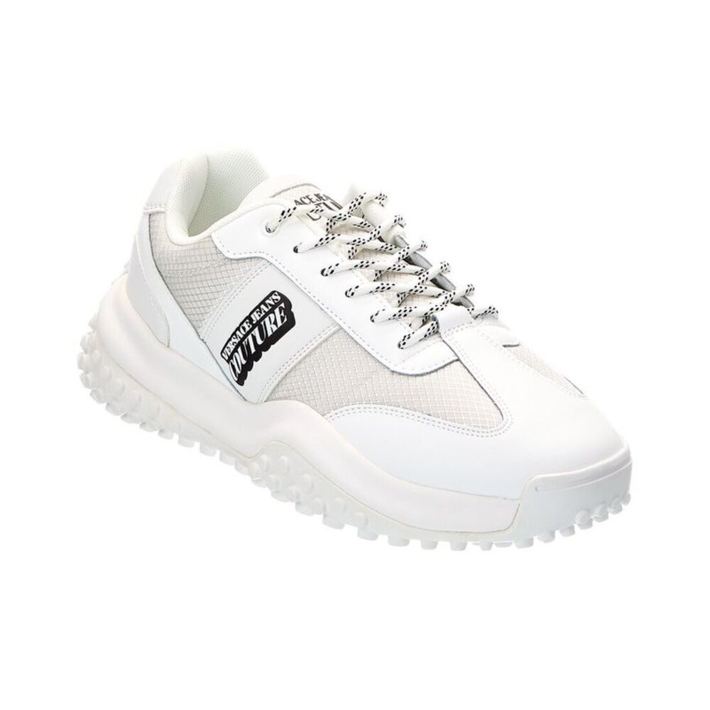Versace Jeans Couture Leather & Nylon Sneaker, White